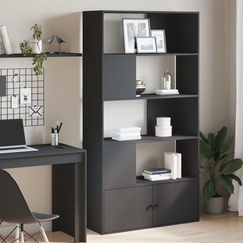 Vidaxl Bibliothèque Noir 100x36x189 Cm Bois D'ingénierie