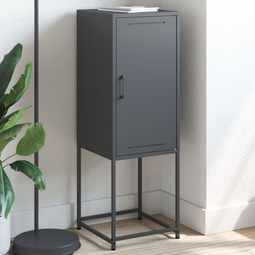 Vidaxl Buffet Haut Anthracite 36x39x107 Cm Acier