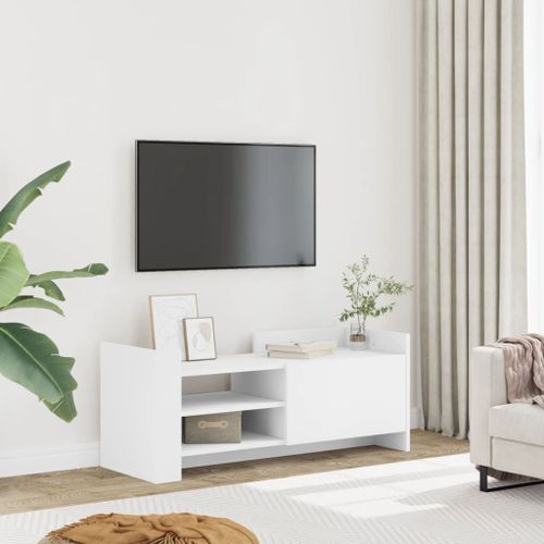 Vidaxl Meuble Tv Blanc 100x35x40 Cm Bois D'ingénierie