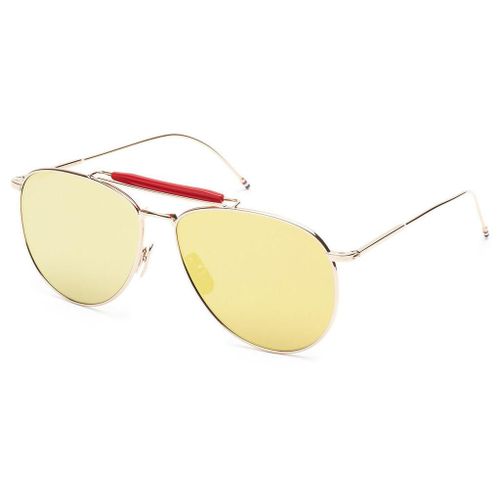 Lunette De Soleil Aviateur Thom Browne Rouge - L