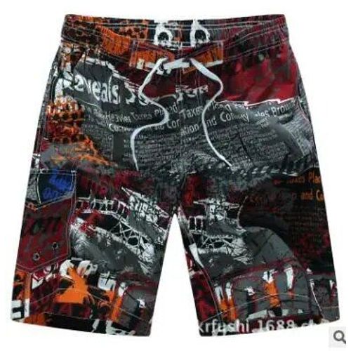 Short De Plage Décontracté Pour Hommes,Pantalon Court Imprimé,Respirant,Doux Et À Séchage Rapide