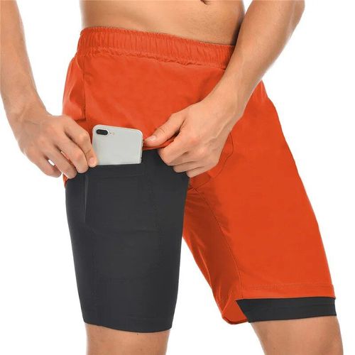 Shorts De Sport À Séchage Rapide Pour Hommes,2 En 1,Pantalon Court De Course,Jogging,Fitness,Gym,Plage,Musculation Et D'entraînement,Été