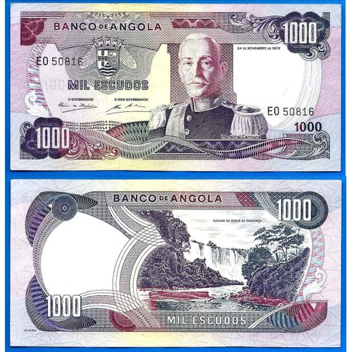 Angola 1000 Escudos 1972 Carmona Afrique Escudo Billet