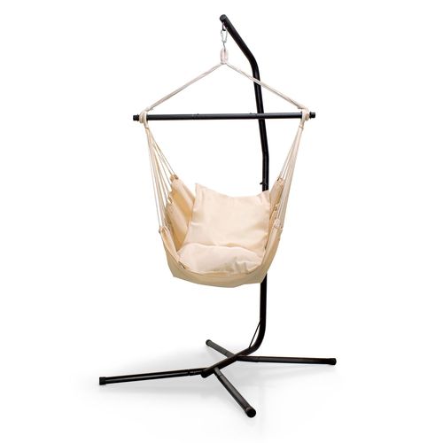 Piuma - Chaise Suspendue Complète Avec Support En Acier Oxydé Chaise À Bascule Suspendue Hamac Vertical Complet Avec 2 Coussins - Charge Maximale 120kg