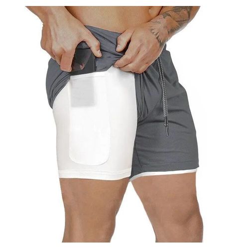Short De Sport Et Fitness 2 En 1 Pour Hommes,À Double Niveau Et À Séchage Rapide Pour Entraînement,Jogging,Le Gym,2020