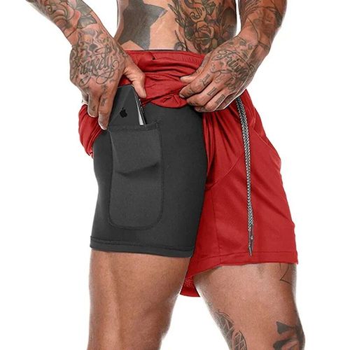 Short De Sport Et Fitness 2 En 1 Pour Hommes,À Double Niveau Et À Séchage Rapide Pour Entraînement,Jogging,Le Gym,2020