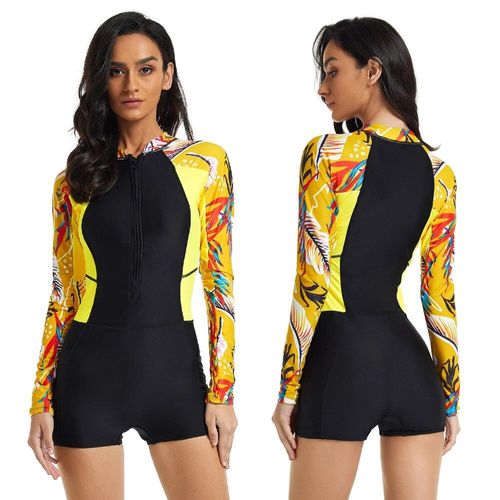 Maillot De Bain Une Pièce À Manches Longues,Noir,Pour Femmes,Vêtements De Plage,2022