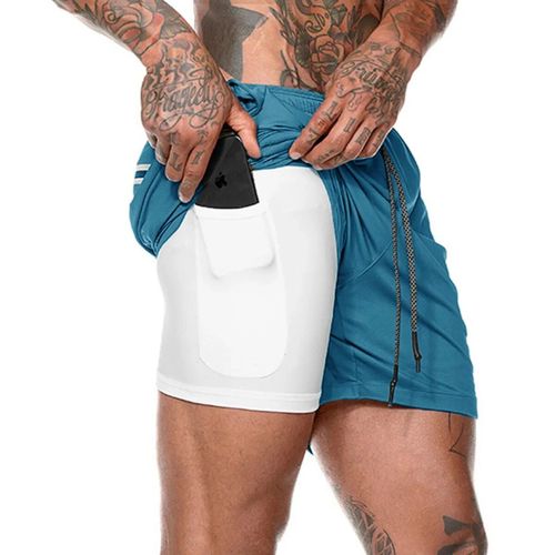 Short De Sport Et Fitness 2 En 1 Pour Hommes,À Double Niveau Et À Séchage Rapide Pour Entraînement,Jogging,Le Gym,2020