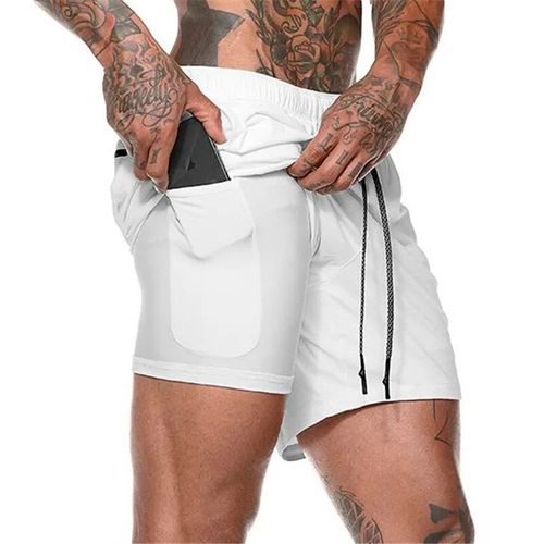 Short De Sport Et Fitness 2 En 1 Pour Hommes,À Double Niveau Et À Séchage Rapide Pour Entraînement,Jogging,Le Gym,2020
