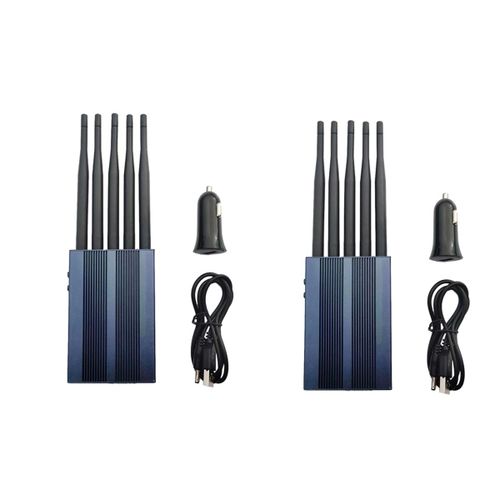 2X Bloqueur de Signal GPS 5 Bandes 2G+3G+4G+2.4 WiFI+GPS+Beidou Pas Positionnement Détecteur Suivi