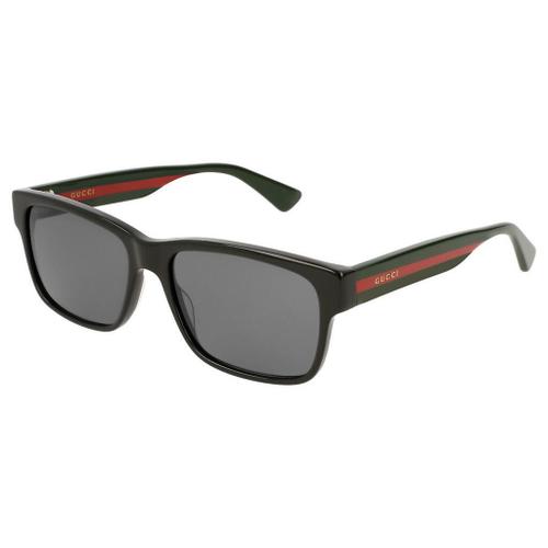 Lunette De Soleil Rectangulaire Gucci Noir - L