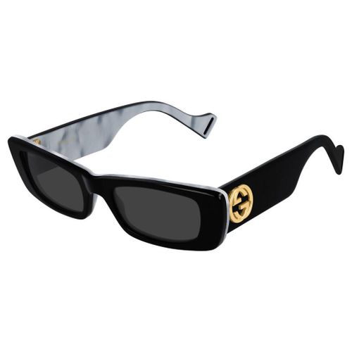 Lunette De Soleil Rectangulaire Gucci Noir - Xs