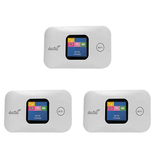 3X Routeur WiFi 4G Portable MiFi 150 Mbps pour Voiture Mobile Hotspot Sans ÉCran Couleur avec Emplacement Carte SIM Prise en Charge de 10 Utilisateurs