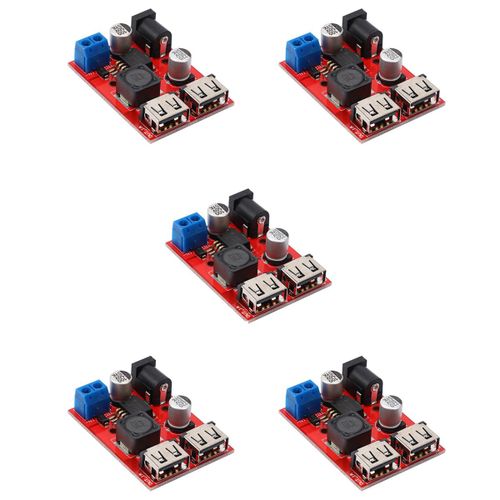5x Lm2596s Double Usb Dc-Dc 9v 12v 24v 36v À 5v 3a Réduction De Tension Carte Convertisseur Module D'alimentation Solaire Pour Chargeur Voiture