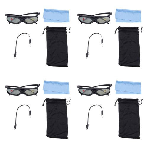 Lunettes 3D à Obturateur Actif 16 PCS pour DLP Link Compatible 96-144HZ avec Projecteurs Optama /