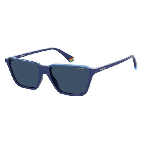 Lunette De Soleil Browline Polaroid Bleu - M