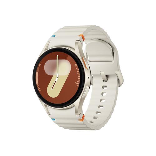 Montre Connectée Samsung Galaxy Watch7 - Boîtier 40 Mm Avec Bracelet Sport Caoutchouc Taille S/M - Crème - 4g