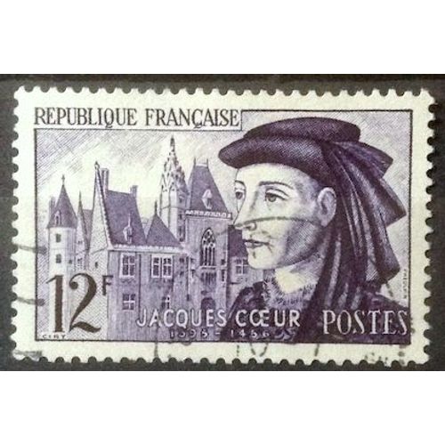 Jacques Coeur 12f (Très Joli N° 1034) Obl - France Année 1955 - Brn83 - N33172