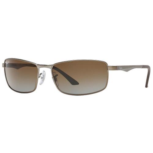 Lunette De Soleil Rectangulaire Ray-Ban Argenté - Xl