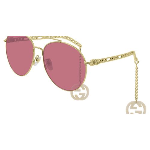 Lunette De Soleil Aviateur Gucci Doré - Xl