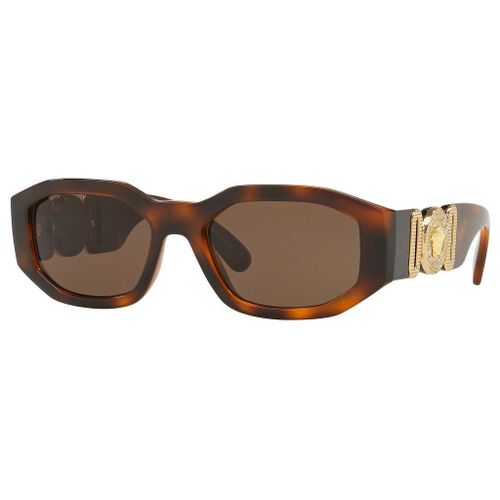 Lunette De Soleil Rectangulaire Versace Havana - L