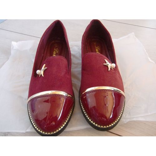 Derbies Fille 36 / Vernis / Bordeaux