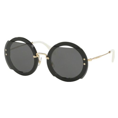Lunette De Soleil Ronde Miu Miu Noir - L