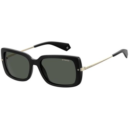Lunette De Soleil Rectangulaire Polaroid Noir - Xxl