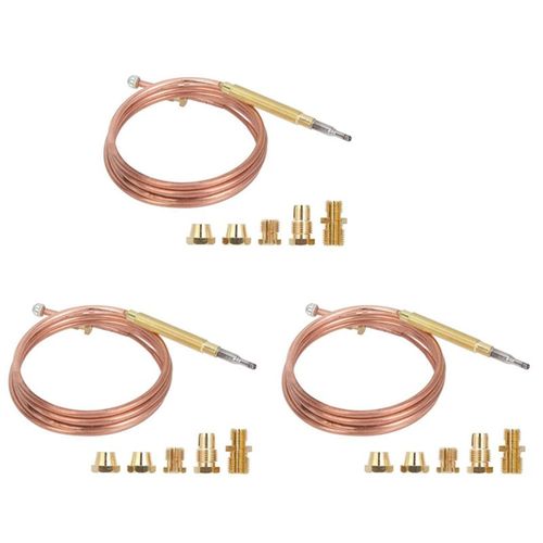3X Thermocouple Universel pour Cuisinière à Gaz avec 15 Pièces Séries écrous Adaptateur de