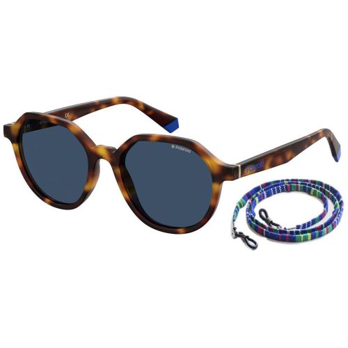 Lunette De Soleil Ronde Polaroid Bleu - S