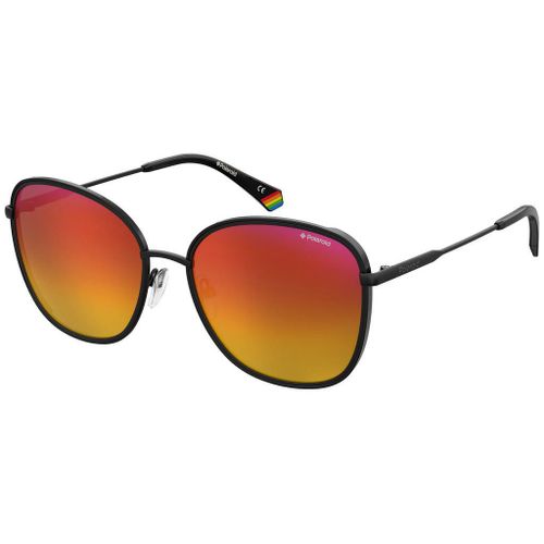 Lunette De Soleil Trapèze Polaroid Rouge - Xxl