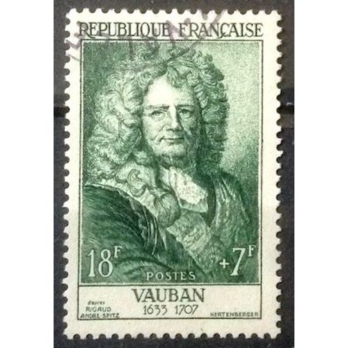 Célébrités 1955 - Xii Au Xxème Siècle - Vauban 18f+7f Vert (Superbe N° 1029) Obl - France Année 1955 - Brn83 - N33163