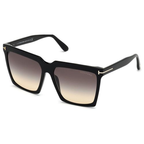 Lunette De Soleil Rectangulaire Tom Ford Noir - L