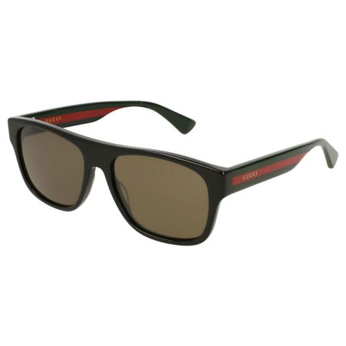 Lunette De Soleil Rectangulaire Gucci Noir - L