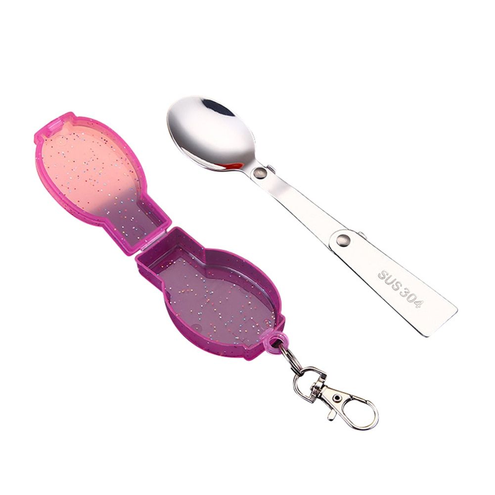 Spoon -Ustensile De Camping Pliant De Voyage En Plein Air, Cuillère De Poche En Acier Inoxydable, Fourchette Baguettes Petite Fourch