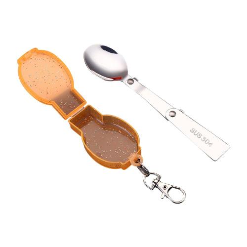 Spoon -Ustensile De Camping Pliant De Voyage En Plein Air, Cuillère De Poche En Acier Inoxydable, Fourchette Baguettes Petite Fourch