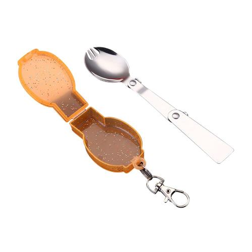 Spork -Ustensile De Camping Pliant De Voyage En Plein Air, Cuillère De Poche En Acier Inoxydable, Fourchette Baguettes Petite Fourch