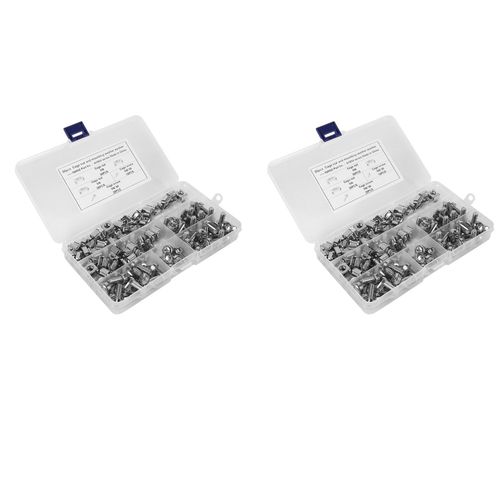 100 Jeux Quincaillerie pour Trou M6 Une Carré et Vis de Rondelles Rack Armoire Serveur (M6 x 20mm) (écrou Cage Rondelle Vis)