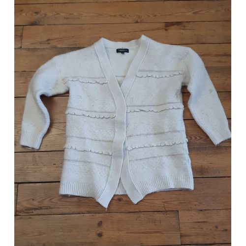 Veste En Laine Blanche Caroll 42