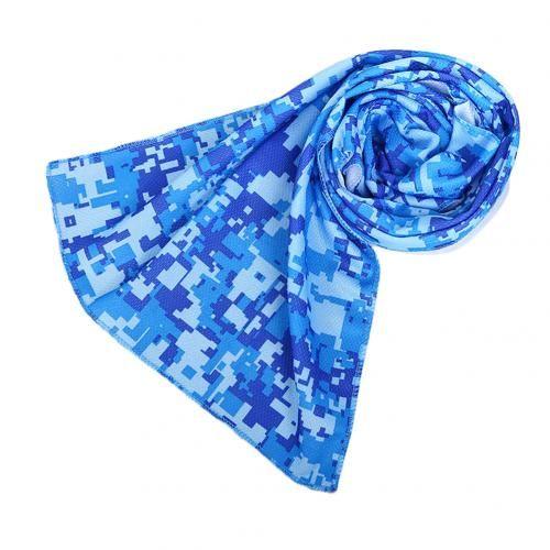 Bleu Ciel -Camouflage Imprimé Serviette De Sueur Sensation De Froid Refroidissement Sport Froid Bandeau Sports De Plein Air Famille