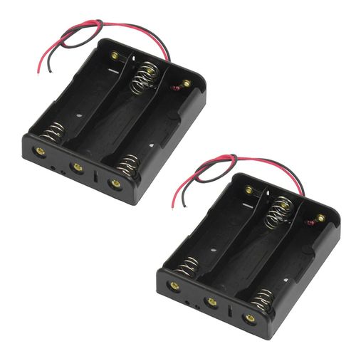 2X Housse de Support A Batterie Plat pour 3 Piles 18650 Serie 3.7V