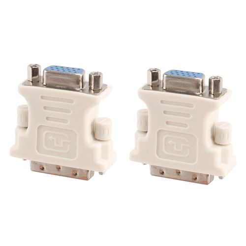 2X Adaptateur DVI MALE (DVI-D 24+1) vers VGA (15 Broches)