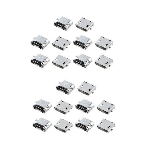 20 Pcs Pieces de rechange Type B Micro-USB Connecteur Jack Prise port