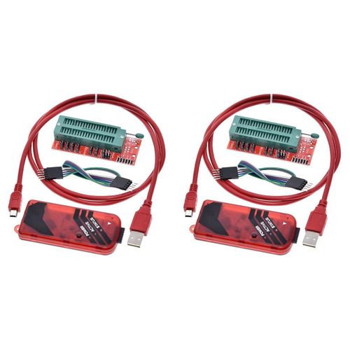 2X Programmeur PICKIT3 + PIC ICD2 Kit Adaptateur de Programmation 2/3 Siège Universel FZ0508