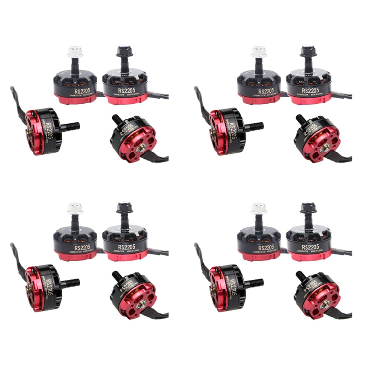 4x Rc Rs2205 2205 2300kv Cw Ccw Moteur Brushless Pour 2-6s 2...