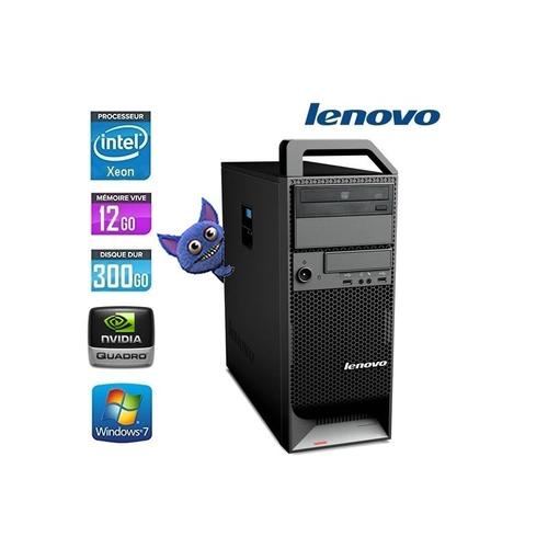 LENOVO THINKSTATION S20 XEON W3565 3.2GhzXeon-2 GHz 12 Go 300 Go Go DVD NVIDIA QUADRO 2000 Windows 10 Clavier+souris compatible AZERTY