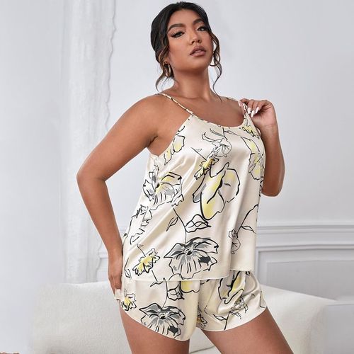 Jxgarb-Grand Pyjama En Satin Respirant Pour Femme,Ensemble De Vêtements De Nuit Sexy Pour Femme,Écharpe Avec Short,Mode,5xl,3xl,4xl