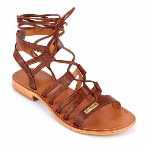 Sandales Plates Cuir Noir Hercule Les Tropeziennes Par M.belarbi