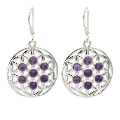 Boucles D'oreilles Améthyste Argent 925