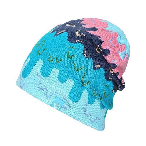 Bleu Ciel Taille Unique -Hommes Femmes Ski Chapeaux Chaud Hiver Tricot Patinage Crâne Casquette Chapeau Bonnets Col Roulé Casquettes